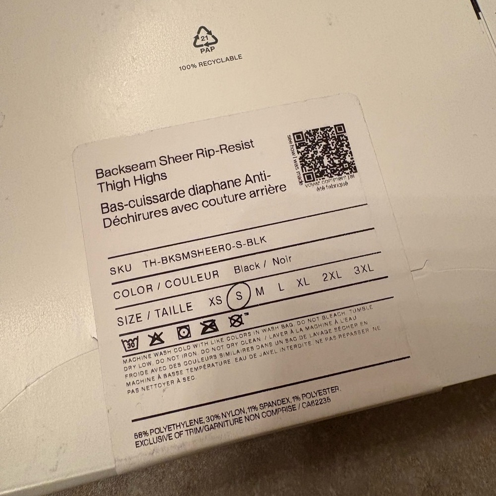 Sheertex Women's Black Sheer Tights - Picture 3 of 4